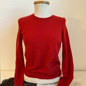 RED TORY BURCH SWEATER, SIZE: MEDIUM